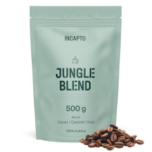 Incapto Medium Roast Jungle Blend Whole Bean Coffee 500g | Natural Rich Aroma and Flavor | Blend of Origins ? Guatemala, Brazil, and Peru | 100%