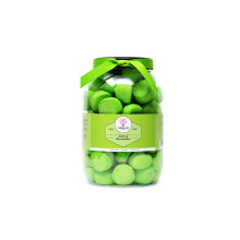 Apple Flavoured Green Marshmallow Balls in a Gift Jar, 600 g By Mallow Tree. Luxury Sweets Ribbon Gift Jar. Gluten Free, Dairy Free, Fat Free
