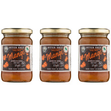 Otter Vale - Mango Chutney, authentic sweet mango direct from India, hand-made in Devon, gluten-free, 325g glass jar x 3
