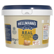 Hellmann's Real Mayonnaise, 2 Litre | Bulk Buy Food | Catering Mayonnaise | 2L Tub of Mayonaise
