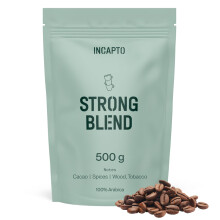 Incapto Dark Roast Strong Blend 500g | Blend of 80% Arabica and 20% Robusta | Strong and bitter | Origins: Uganda, Brazil, and Peru | Specialty Coffee