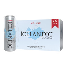 Icelandic Glacial Sparkling Water, Unflavored, 330 ml Cans, 10 Count