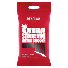 Renshaw Black Extra Stretch, Smooth & Thin Fondant Icing, 1 kg (Pack of 1) - Ready to Roll Icing for Cakes