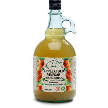Kent Apple Cider Vinegar 1 x 1L - with "Mother" - Raw - Unpasturised - Unfiltered - GMO Free