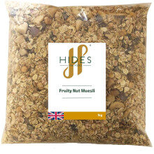 Hides Fine Foods - Fruity Nut Muesli 1kg - Suitable for Vegetarians - GMO Free - Perfect for Breakfasts - Packed with Flavour - Family Favourite -