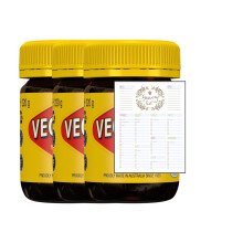 Yeast Spread Bundle With Vegemite Spread 220g - Pack of 3 with Grocery List Card