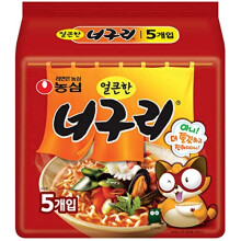 NongShim Neoguri Ramyun Seafood & Spicy Flavor Korean Instant Noodle, Pack of 10