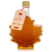 Little Quebec Sugar Shack Canadian Maple Syrup, Canada Grade A Dark Robust Taste. 500ml Maple Leaf Glass Bottle, Souvenir, Gift, 100% Pure from Canada