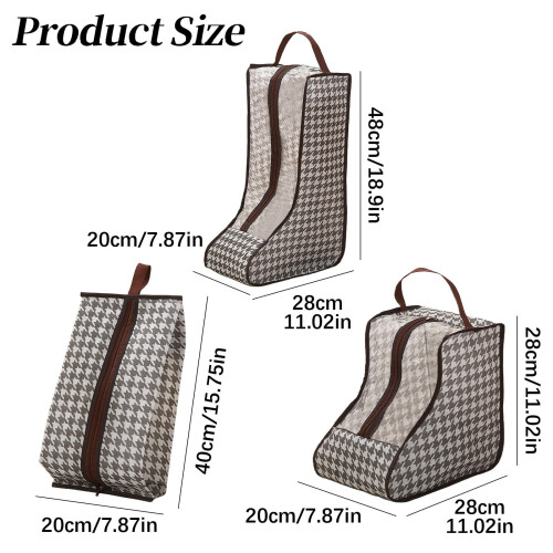 Sac de rangement pour bottes hautes avec fermeture éclair et poignée 2