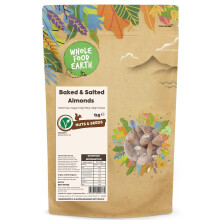 Wholefood Earth Roasted and Salted Almonds 1 kg | GMO Free | High Fibre | High Protein