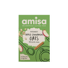Amisa Organic Porridge Oats with Apple and Cinnamon 300g (Pack of 3)