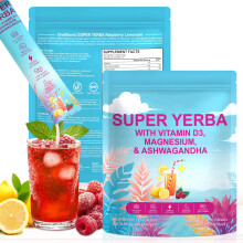 Brewable Low-Calorie Fat-Burning Yerba Mate Tea 30pcs. Provides a Refreshing Blend of Vitamin D3, Magnesium, and Mint, Supports Gut Health, Energizing