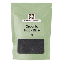Organic Black Rice 1kg by Manor Springs Organic