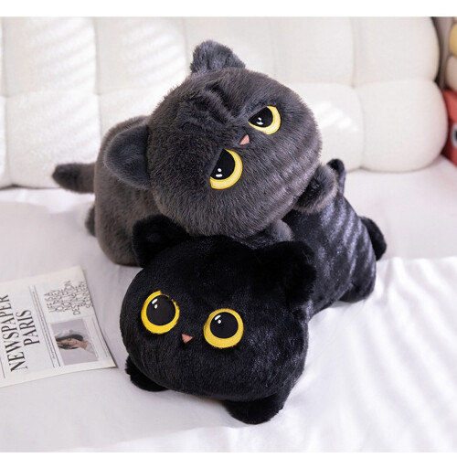 Μαξιλάρι για γάτες Cuddly Black – Μακρύ σχήμα για σύσφιξη ποδιών, βοήθημα ύπνου και 2