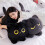 Μαξιλάρι για γάτες Cuddly Black – Μακρύ σχήμα για σύσφιξη ποδιών, βοήθημα ύπνου και 5