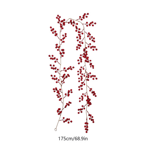 Guirlande de baies rouges et bordeaux de 1,74 m 2