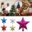 7.9in Glitter Star Tree Topper for Small Christmas Trees 5