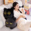Μαξιλάρι για γάτες Cuddly Black – Μακρύ σχήμα για σύσφιξη ποδιών, βοήθημα ύπνου και 7
