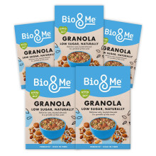 Bio&Me Low Sugar Granola 5-Pack (5 x 360g) ? Vegan, High Fibre, No Added Sugar, Gut-Loving Breakfast Cereal