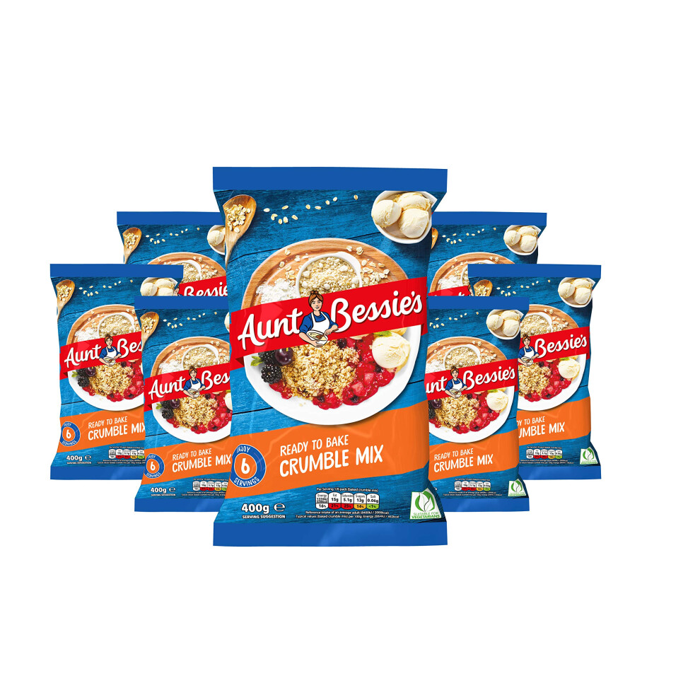 Aunt Bessies Golden Crumble Mix 400G, Sweet Crunchy Crumble, Pack Of 8