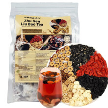 150g Formula Ginseng Six Treasure Tea, Natural Liver Detox Chinese Kidney Cleansing Tea, Chinese Herbal Kidney Tea Bag for Men