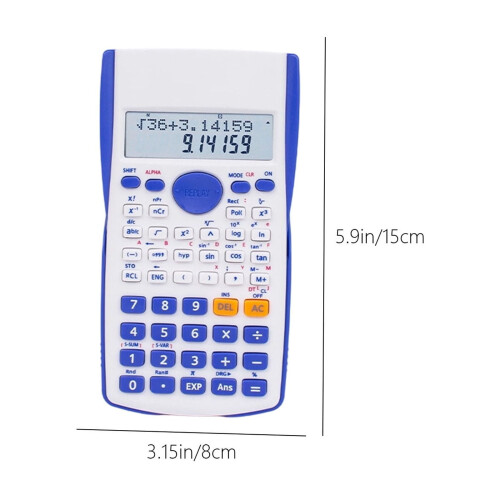 Scientific Calculator with LCD Display - Battery Powered Math, Algebra, Geometry & Trigonometry Functions - 2-Line Display, Multiple Modes 2