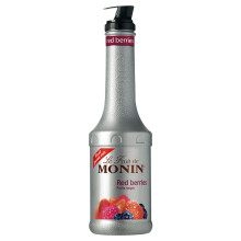 MONIN Red Berries Fruit Mix Puree 1 Litre for Cocktails, Smoothies and Mocktails. Vegan-Friendly, Allergen-Free, 100% Natural Flavours and Colourings.
