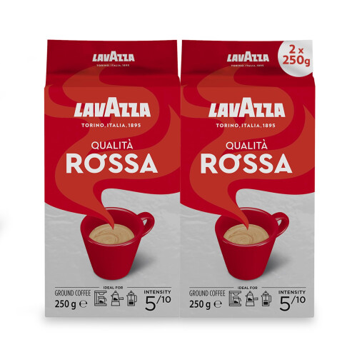 Lavazza Lavazza Qualit? Rossa Ground Coffee, Medium Roast, 250 g Each, 2-Pack