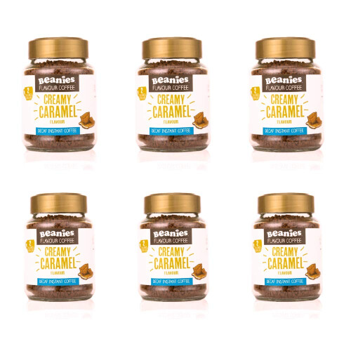 Beanies Decaf Creamy Caramel 50g Jars 6 Pack