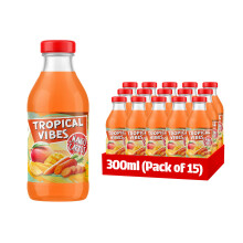 Tropical vibes Mango Carrot Drink, Exotic Flavors, Refreshing Summer Drink, Pack of 15.