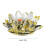 Skleněný svícen Lotus, 7 barev, 8 cm 3