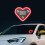 Luce ambientale per auto a forma di cuore rosso, luce LED per finestrini auto, luce interna per auto 5