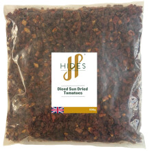 Hides Fine Foods - Sun Dried Tomatoes Diced 500g - Suitable for Vegetarians - Baking - Cooking - Italian - Antipasti - Dinner - Rich in Vitamins,