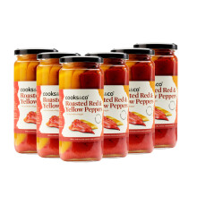 Cooks & Co Roasted Red & Yellow Peppers 460g (Pack of 6)