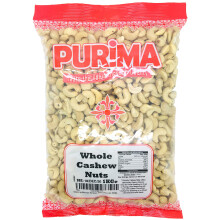 Cashew 1kg - 100% Raw Whole Cashew Nuts 1 kg Bag - Quality Nut - Source of Protein & Fibre - Non-GMO & Vegan PURIMA