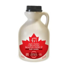 47? North Canadian Organic Maple Syrup, Single Source, Grade A, Dark Robust, 500ml (1 Bottle)