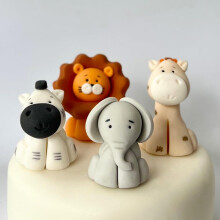 jncakes Animals Cake Topper Birthday Party Decoration Edible Great for Kids Boy Girl First Birthday Christening Baby Shower Easy to Use Giraffe