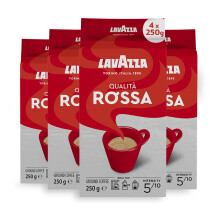 Lavazza Qualit? Rossa Ground Coffee, Medium Roast, 250 g Each, 4-Pack