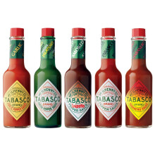 Tabasco Chilli Sauce 60 ml - Set of 5 Flavours | Red | Green | Habanero | Chipotle | Garlic