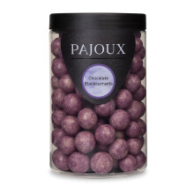 Pajoux Chocolate Blackcurrant (Large) 210g | White Chocolate - White Chocolate Covered Fruit - Blackcurrant - Palm Oil Free - Chocolate in a Gift Jar