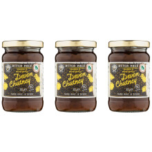 Otter Vale - Devon Onion & Pineapple Chutney, sweet and tangy mix of onion and marmalade, hand-made in Devon, gluten-free, 300g glass jar x 3