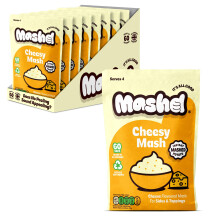 Mashd Cheesy Mash Potato Mash Potato Pouch - Pack of 8 x 140g - Instant Side Dish In One Minute, Just Add Hot Water. 32 Total Servings