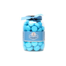 Mixed Berry Flavoured Blue Marshmallow Balls in a Luxury Ribbon Gift Jar, 600g By Mallow Tree. Dairy-Free, Fat-Free, Gluten-Free Marshmallow