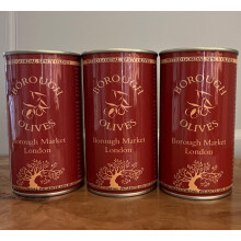 Borough Olives Pitted Green Gordal Spicy Olives, 3 x 350g