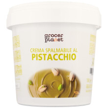 Grocer Planet - Sweet Pistachio Cream (1Kg) | With 45% Mediterranean Pistachios | Italian Food Gourmet | Suitable for Breakfasts & Desserts