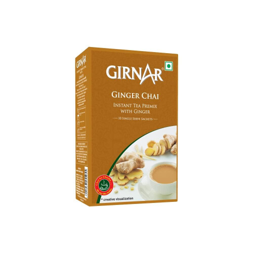 Girnar Instant Chai Premix With Ginger 10 Sachet Pack
