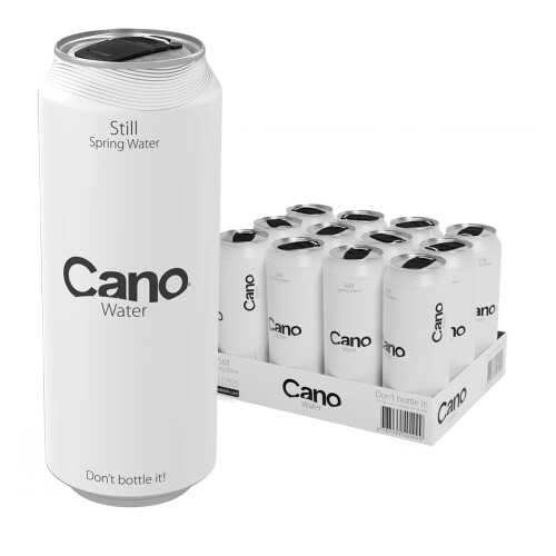 Cano Water Still Multipack Cans (12 x 500ml), Resealable Lids, Natural Spring