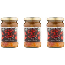Otter Vale - Devon Fire Chutney, Scotch Bonnet chilli heat with a hint of tangy fruit, hand-made in Devon, gluten-free, 300g glass jar x 3