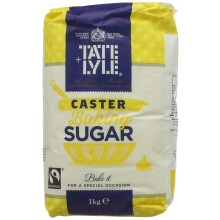 Tate & Lyle Fairtrade Caster Sugar 1 kg (Pack of 5)