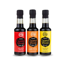 Organic Coconut Aminos 3 x 150ml, Coconut Sauce, 100% Natural, Pure Coconut Sap, Naturally Fermented, Raw, All-Purpose, BBQ, Teriyaki